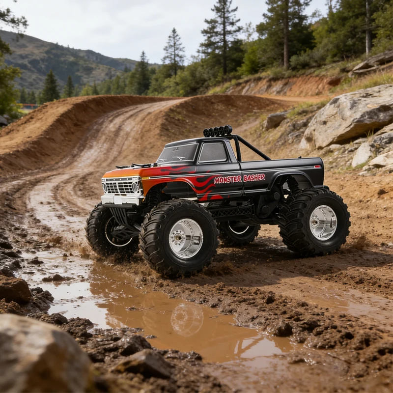 1/10 F100 Brushless RS FMS NEW RC Off-road Vehicle Remote Control Climbing Car 2.4G Simulation Pickup Climbing Car Model Toy Gif