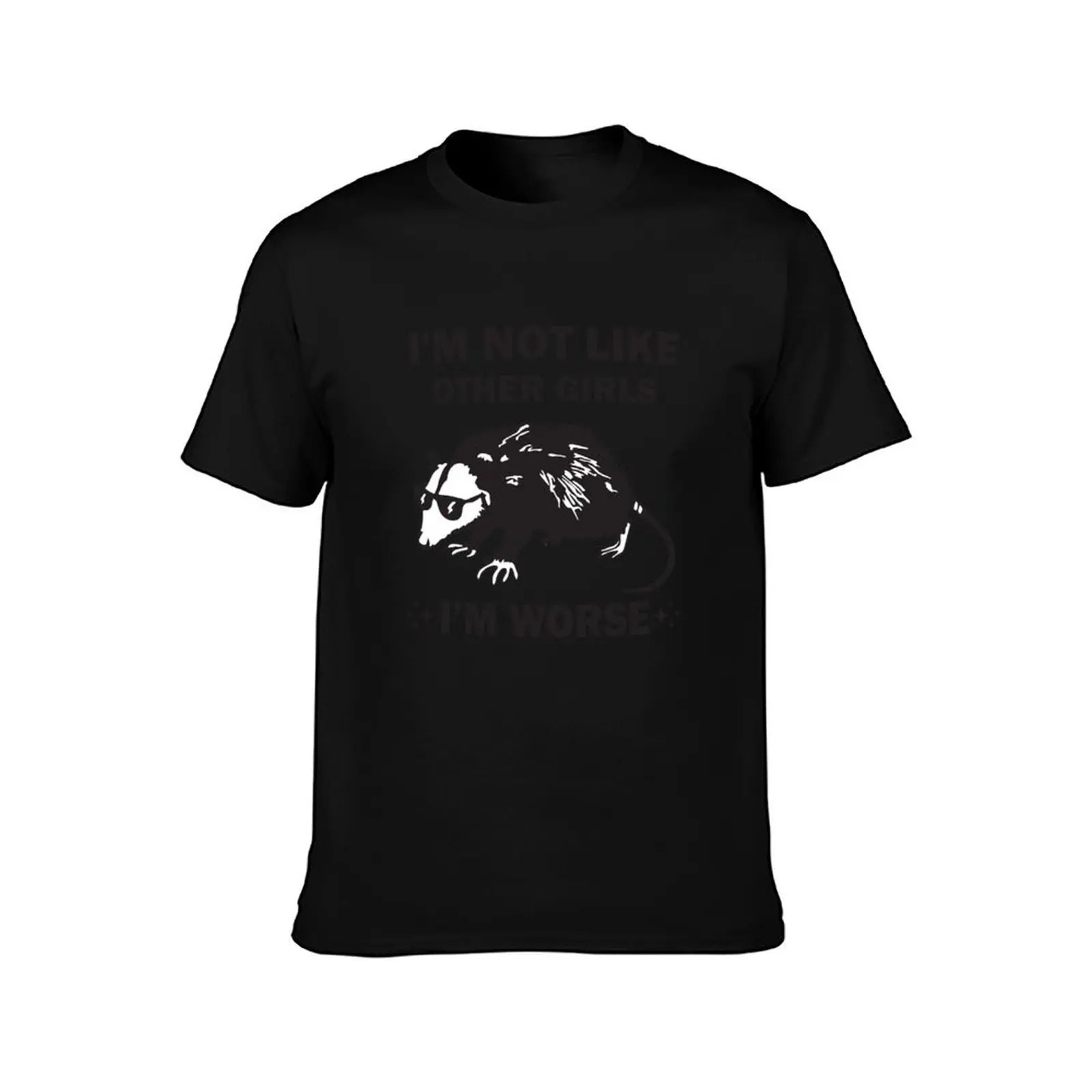 Possum I’m not like other girls I’m worse Phalangeriformes T-Shirt Casual Pattern Print Tee Shirt T-Shirt
