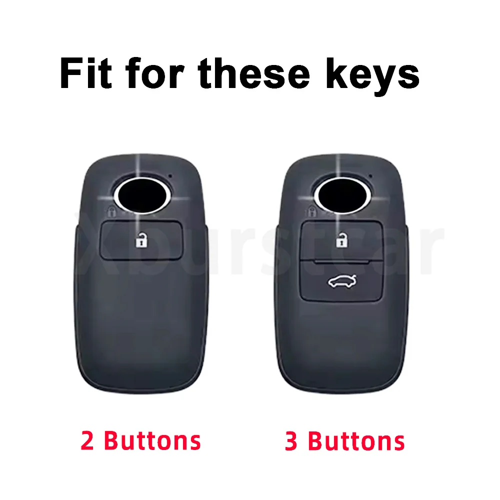 2 3 Buttons for Toyota Perodua Raize Veloz Avanza Rush Daihatsu Yaris Ativ Japan TPU Auto Shell Fob Car Remote Key Case Cover