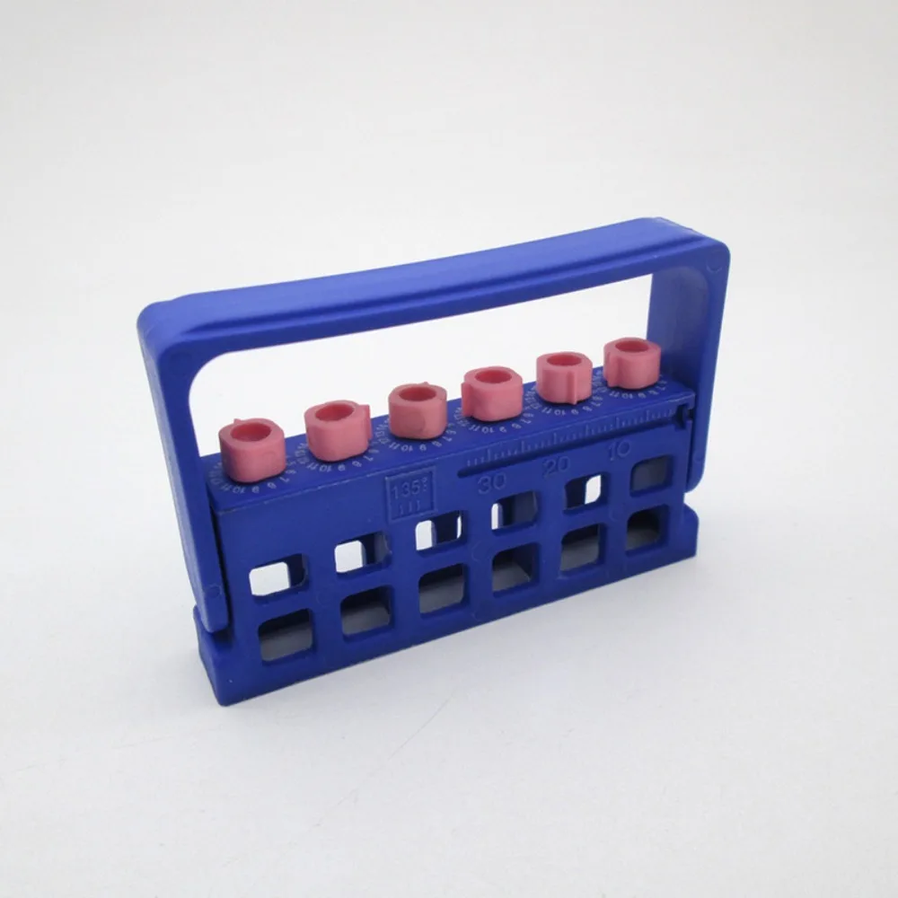 6 Holes Design Endo File Counter Rack Scale Measuring Mark High Temp Resistant Dental Instrument Box Autoclavable Material