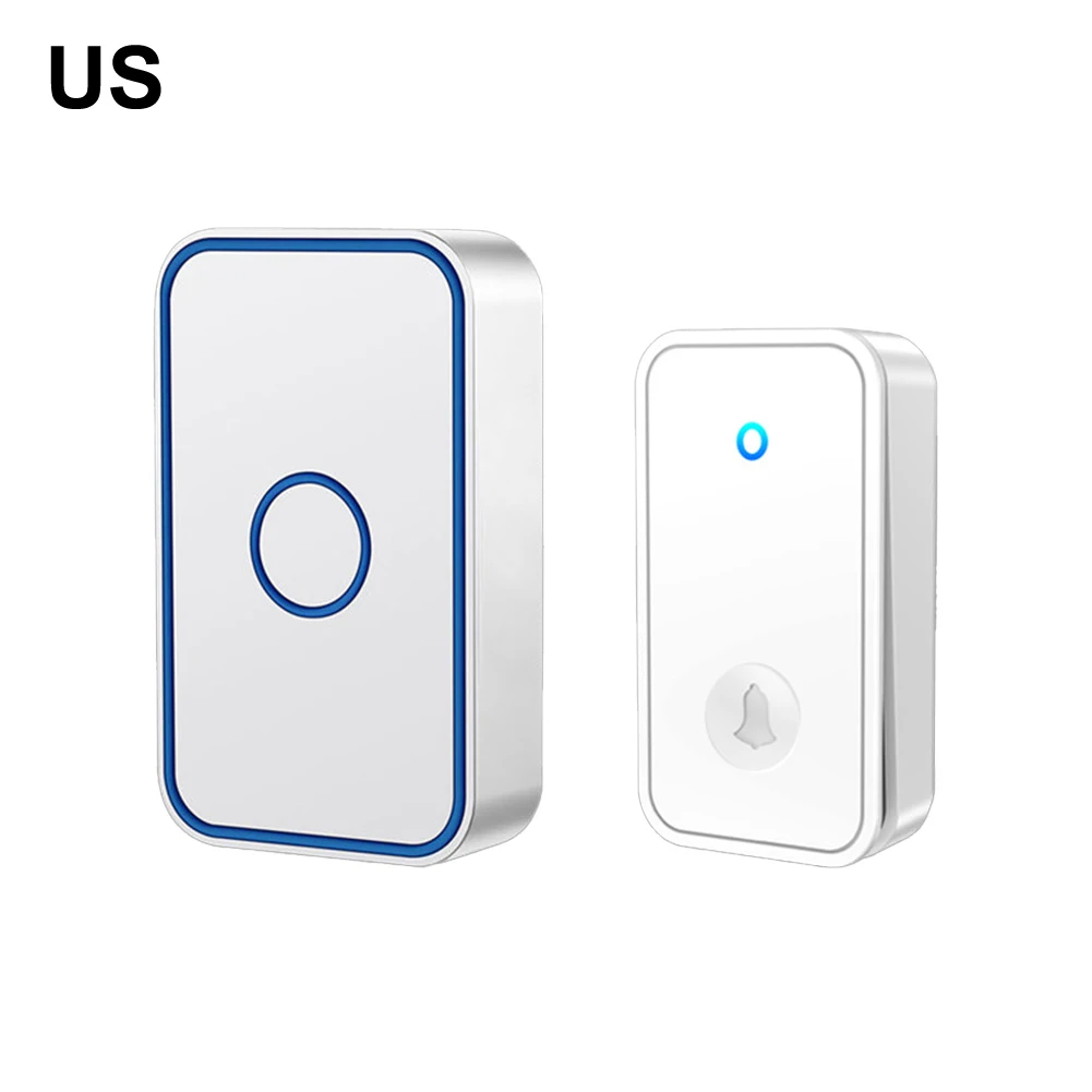 Waterproof Wireless Doorbell  Cordless Doorbell Radio Bell LED  500ft Range Reception  Easy Install  60 Melodies