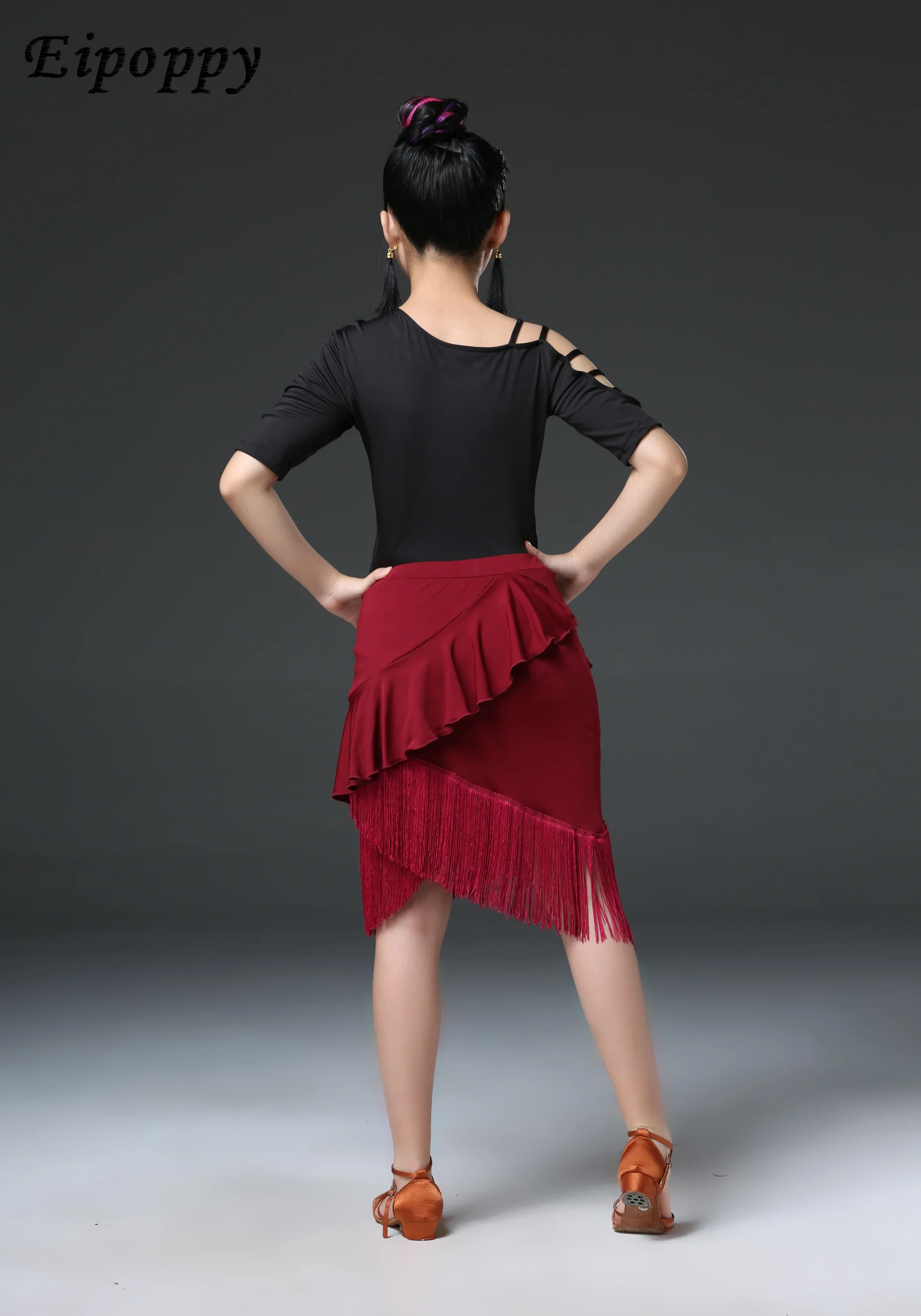 زي أداء الرقص اللاتيني للفتيات ، ملابس التمارين