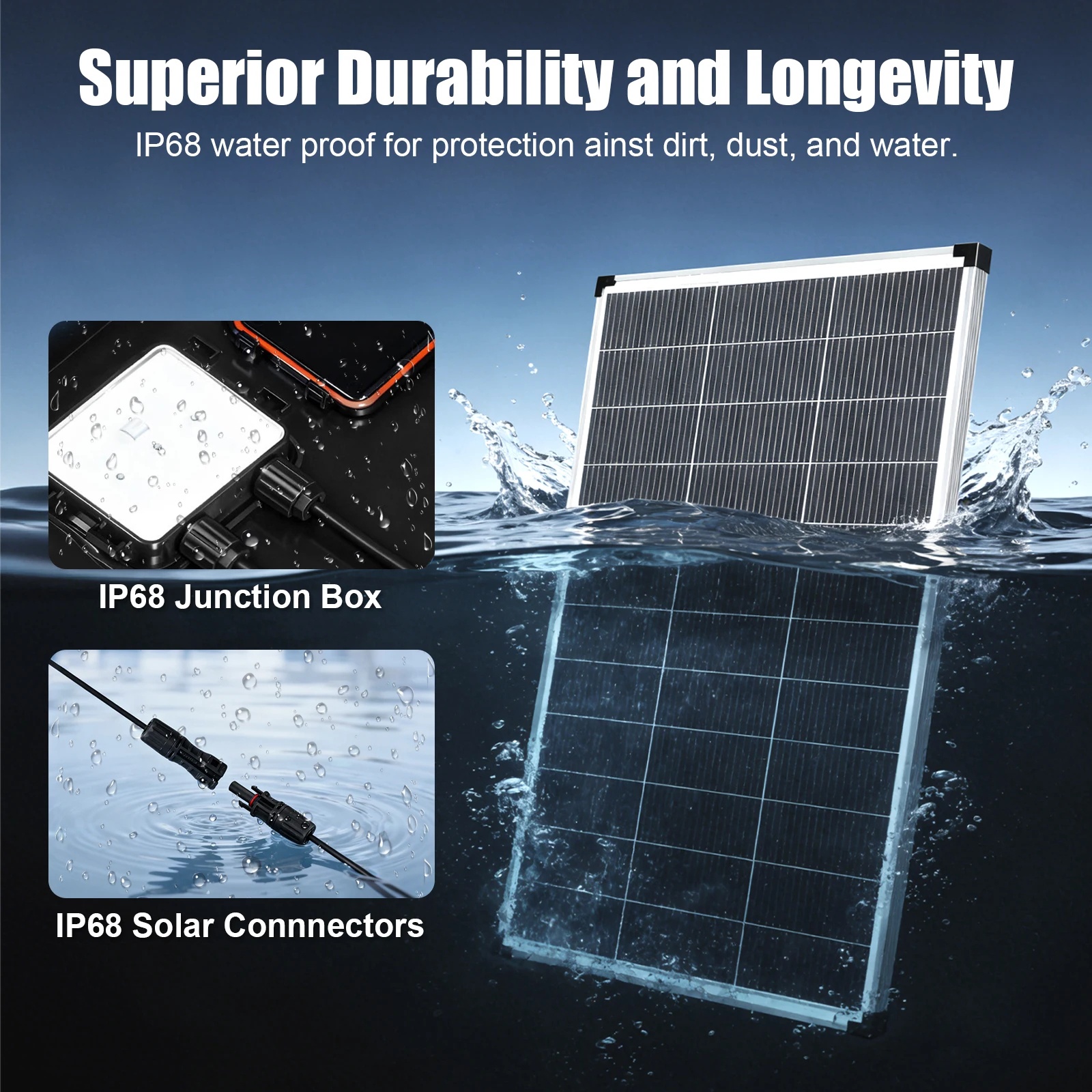 200-ваттная серебристая монокр – обзор и цена Solar Panel 200W