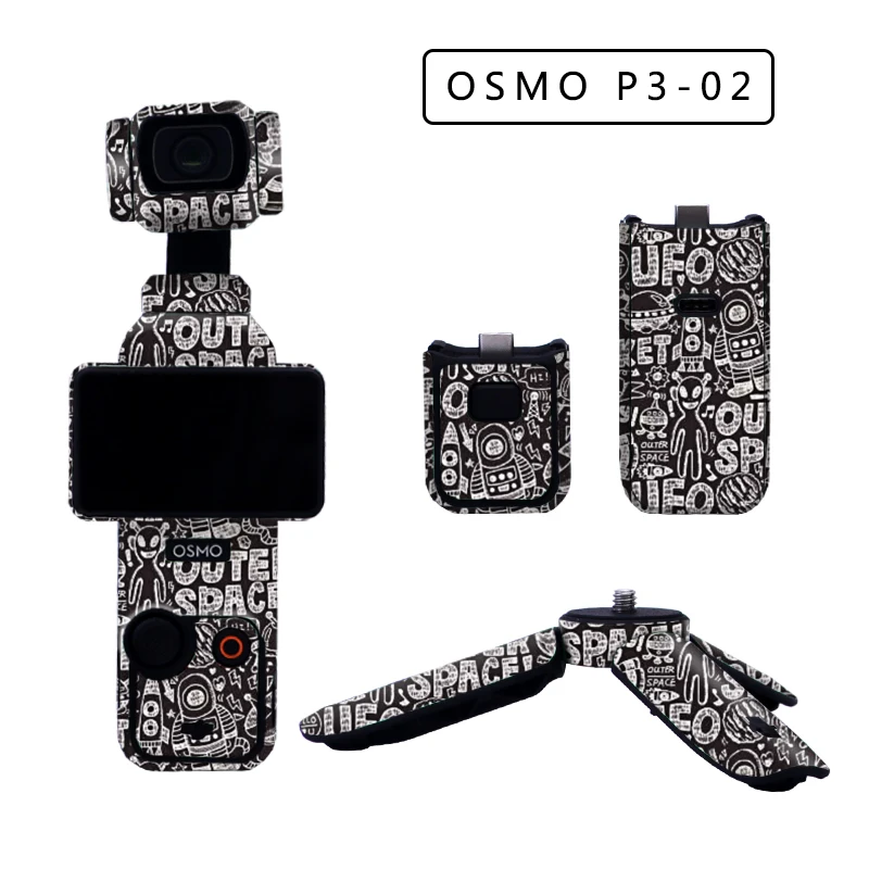 Decal Skin For DJI OSMO Pocket 3 Waterproof Full Body Sticker Anti-Scratch Protective Film Colorful PVC Handheld Accessories