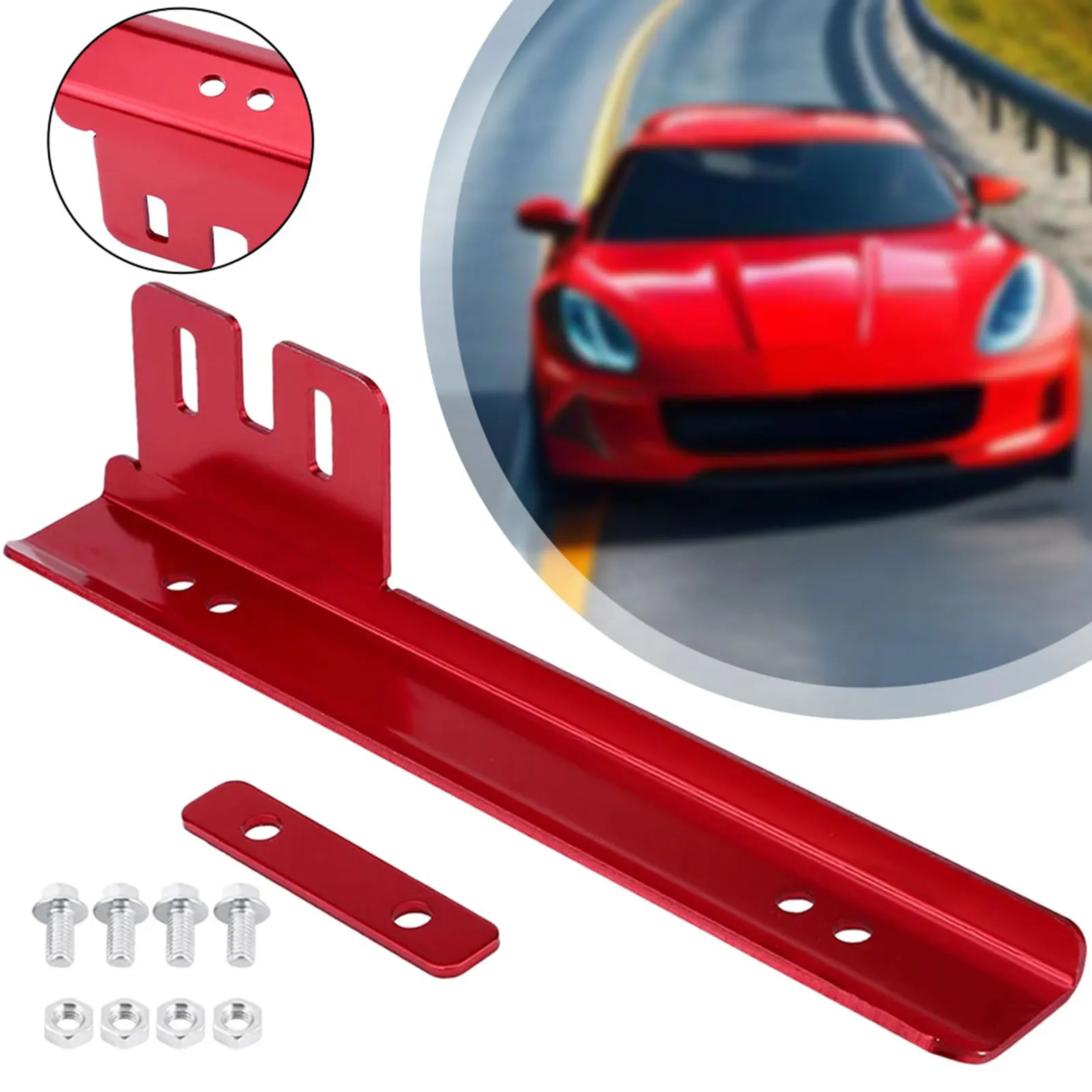 Solid-Color License Plate Frame,Weather Proof License Plate Covers Easy Installattion With Screws,Car Accessories