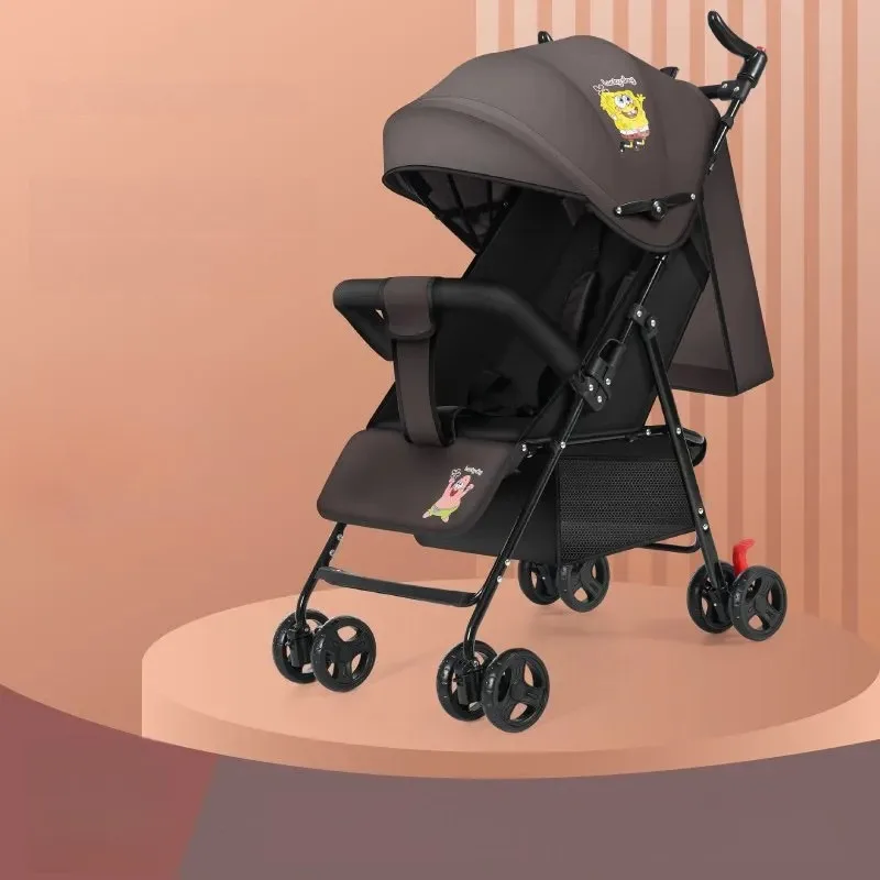 

Lightweight Baby Stroller: Portable Foldable Pram with Reclining Seat for Newborns, Compact Travel Pushchair for Outdoor Use