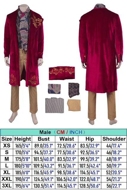 Willly Chocolate-Wonkka Cosplay Costume, Manteau, Uniforme, Tenue d'Halloween, Imbibé, Usine, Fantrenfor, Hommes, Enfants, Adultes