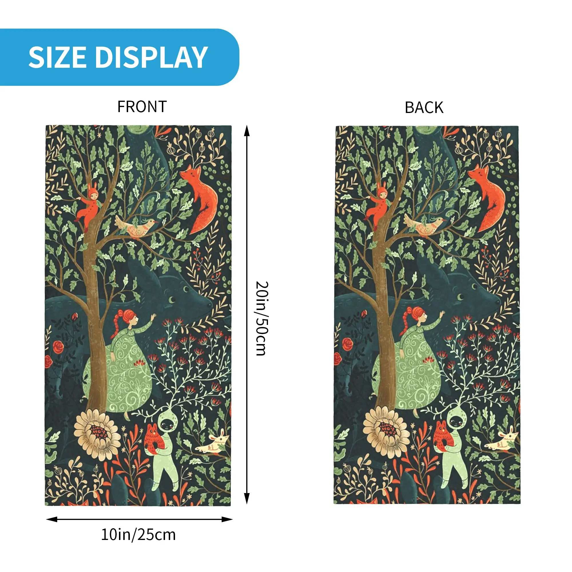 Whimsical Wonderland Bandana Neck Gaiter Printed Mask Scarf Warm Headwear Riding For Men Women Adult Breathable
