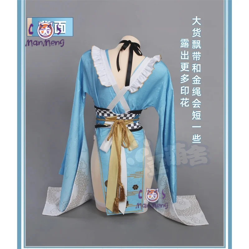 

Asuma Toki Blue Archive Cosplay Costume Game Women's sexy kimono dress necklace apron headwear Halloween party maid uniform