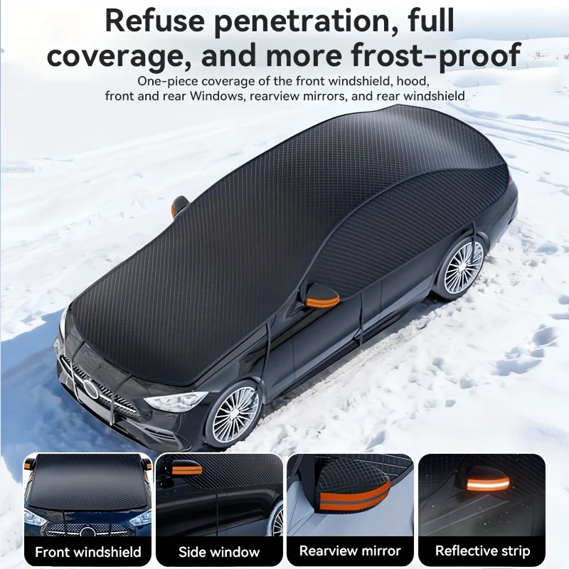 

Car Windshield Snow Cover Snowproof UV-Protective Extended Hood Coverice-Proof Protection For Whole Body Of Car Snow Removal