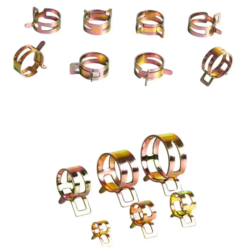 50 pçs prendedor 5mm 6mm 7mm 8mm 9mm clipe de mola linha de água combustível mangueira tubo de ar braçadeiras tubo de água combustível braçadeiras fixador