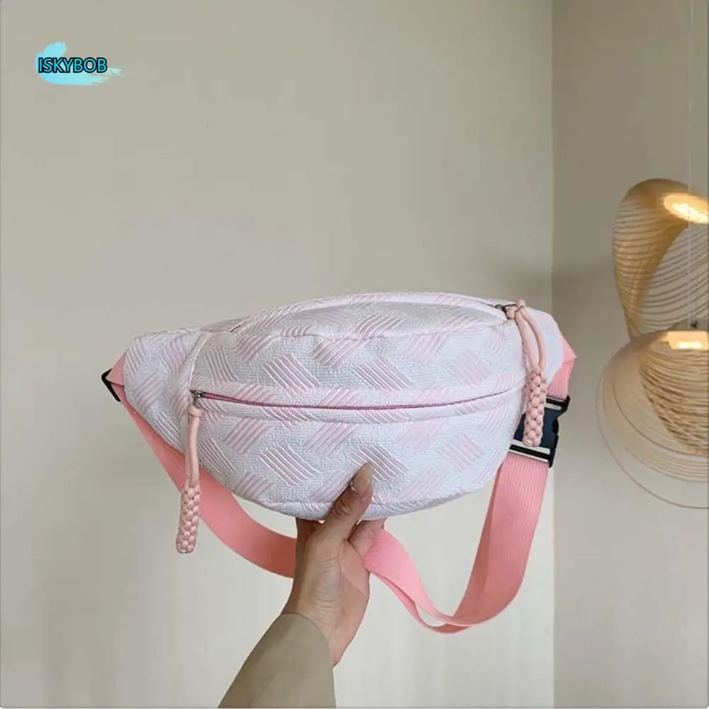 

Повседневная поясная сумка в полоску нагрудная сумка Сумка в форме полумесяца Сумка через плечо Сумка-банан Большая вместительная поясная сумка через плечо в корейском стиле Спортивная сумка