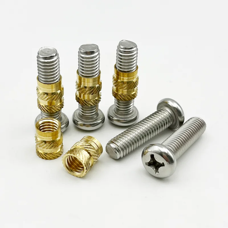 Brass Insert Nut Stainless Steel Screw Soldering Iron Tip Heat Set 3D Printer Plastic M2 M3 M4 Copper Hot Melt Bolt Nut Inserts