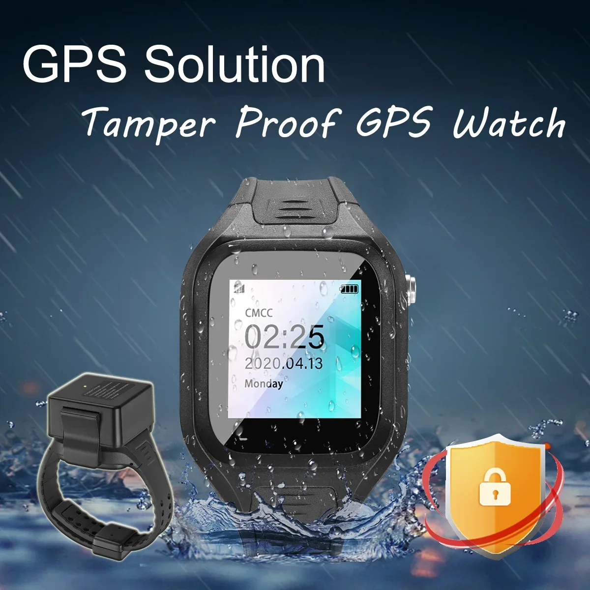 Impermeável Tamperproof Bracelet Watch, GPS Bail com Tracking System, Prisioneiro de escritório, 4G IPX8