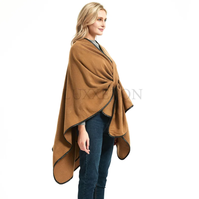 Women\'s Shawl Wrap Poncho Ruana Cape Open Front Sweater Cardigan for Fall Kimono Winter Holiday Ponchos for Women Capes