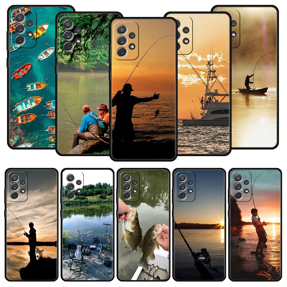 fishing Phone Case for Samsung A51 A71 A21S A12 A11 A15 A25 A31 A41 A23 A33 A53 A73 A03S A05S A13 5G A35 A55 Cover