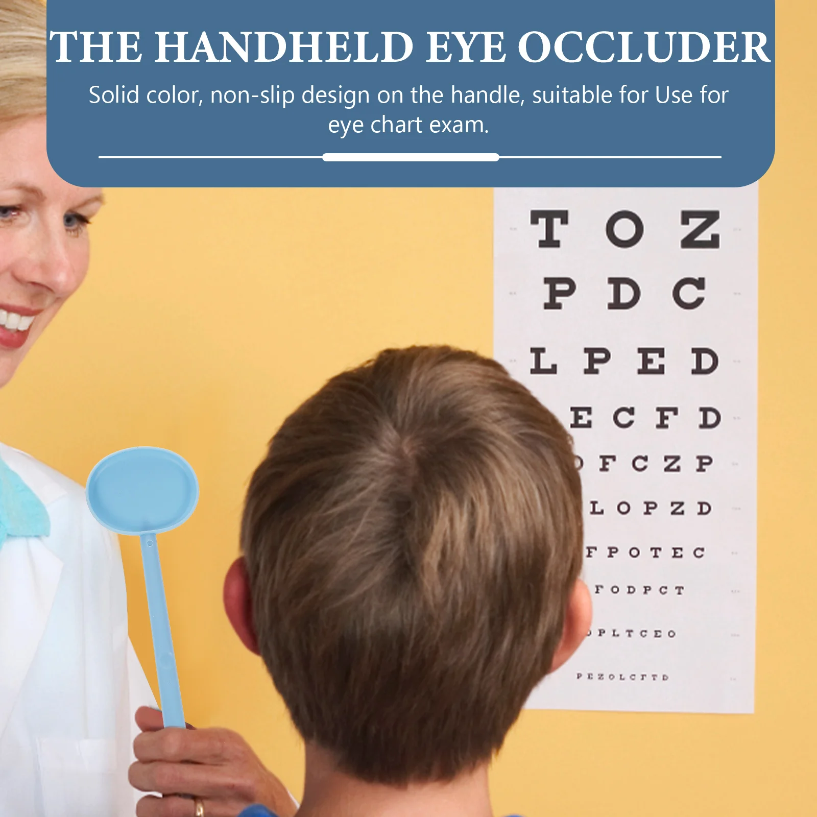 

6pcs Eye Occluder Plastic Handheld Test Tool For Ophthalmic Examination Adults Hospital School Use Mixed Colors