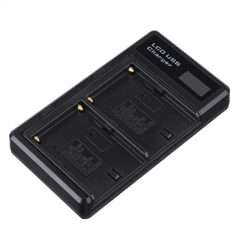 Dual USB Charger For NF550/F570/F750/F770/F960/F970/F980/F990/FM50/FM5 Batteries Fast Micro USB & Type-C Charging