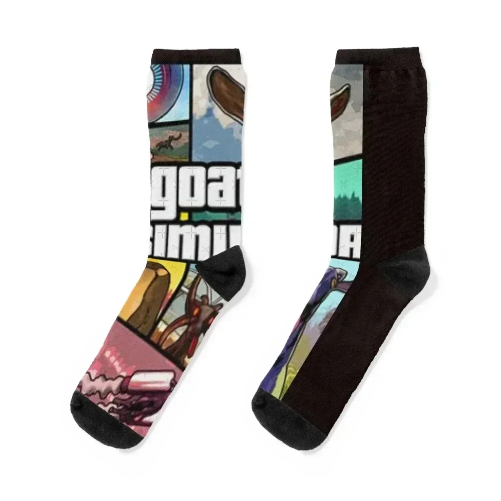 goat simulator Socks anti-slip sports and leisure Run funny gift Men's Socks Women's