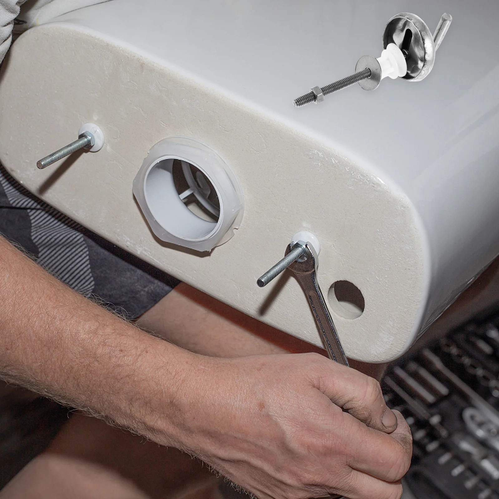 

2Pcs Toilet Seat Hinge Replacement Screws Durable Fastener for Home Toilet Seat Fixing Convenient Installation