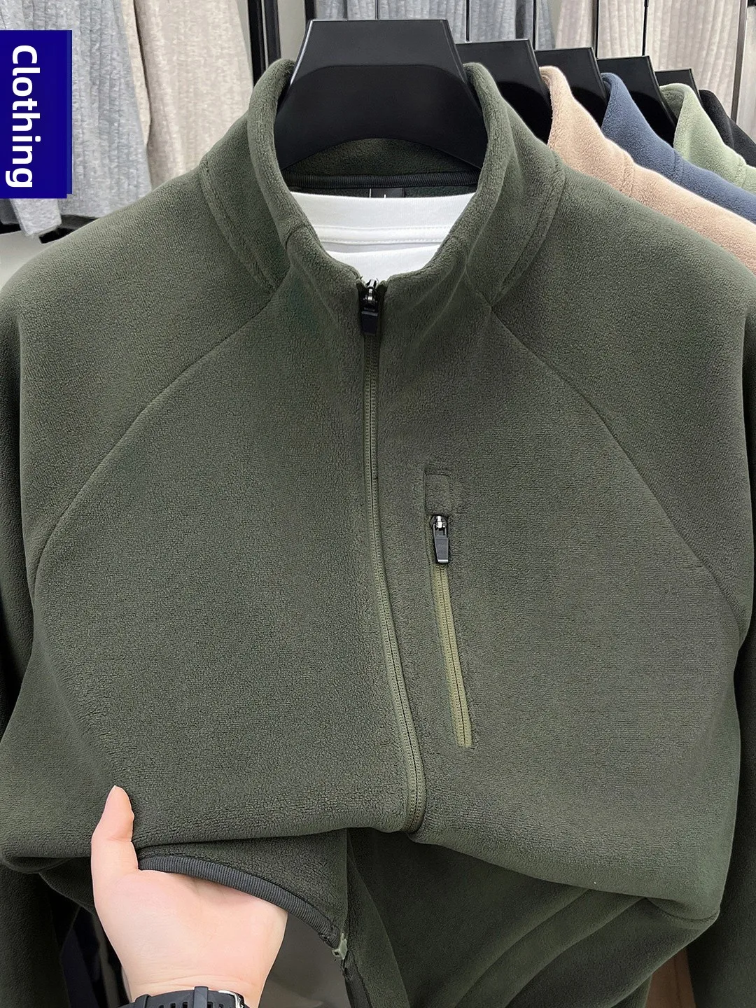 

Мужской кардиган-свитер Fce Jaet из морковного волокна с воротником-стойкой, осенне-зимний, модная мужская верхняя одежда