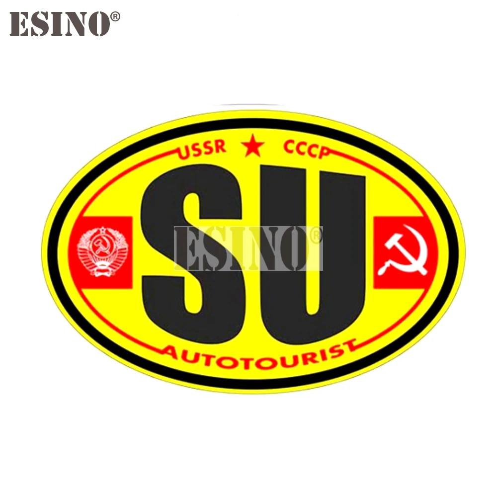

Car Styling Creative Funny USSR CCCP Autotourist Cartoon PVC Waterproof Car Body Sticker Pattern Vinyl