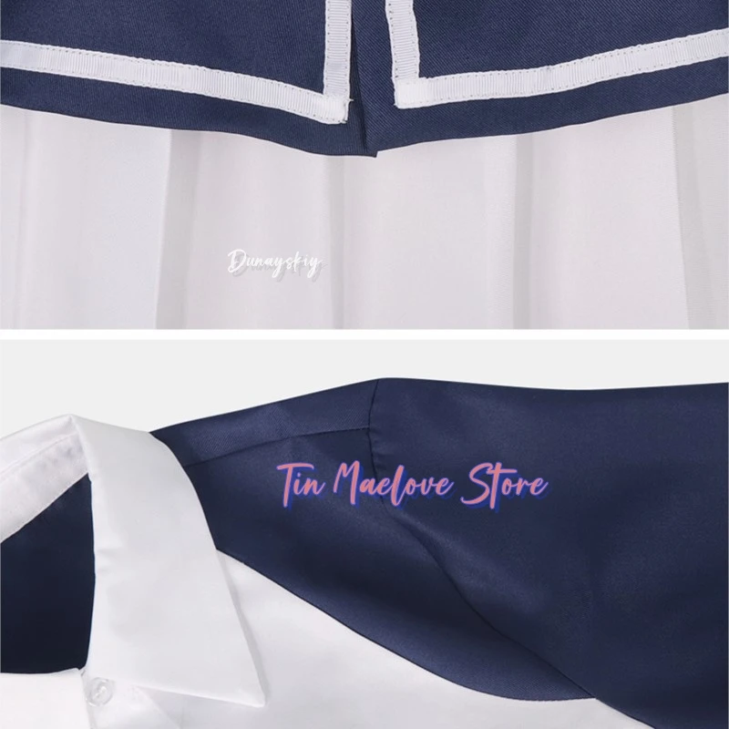 أزياء زومبي لاند ساغا هانا ساكورا زومبي أيدول أداء الهالوين كوسبفريس فيزان كوستيوم أنيمي الزي شعر مستعار كامل لوليتا فستان زي مدرسي #3