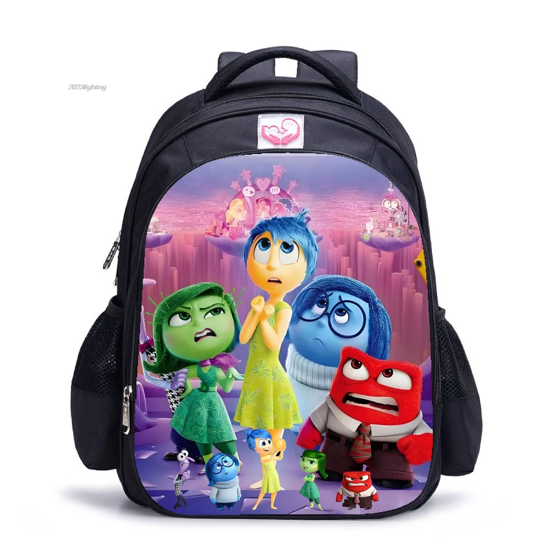 New inside out 2 Backpacks Cartoon Joy Sadness Anger Backpack Student School Bag 16inch Primary Children's Gifts Cartoon Mochila