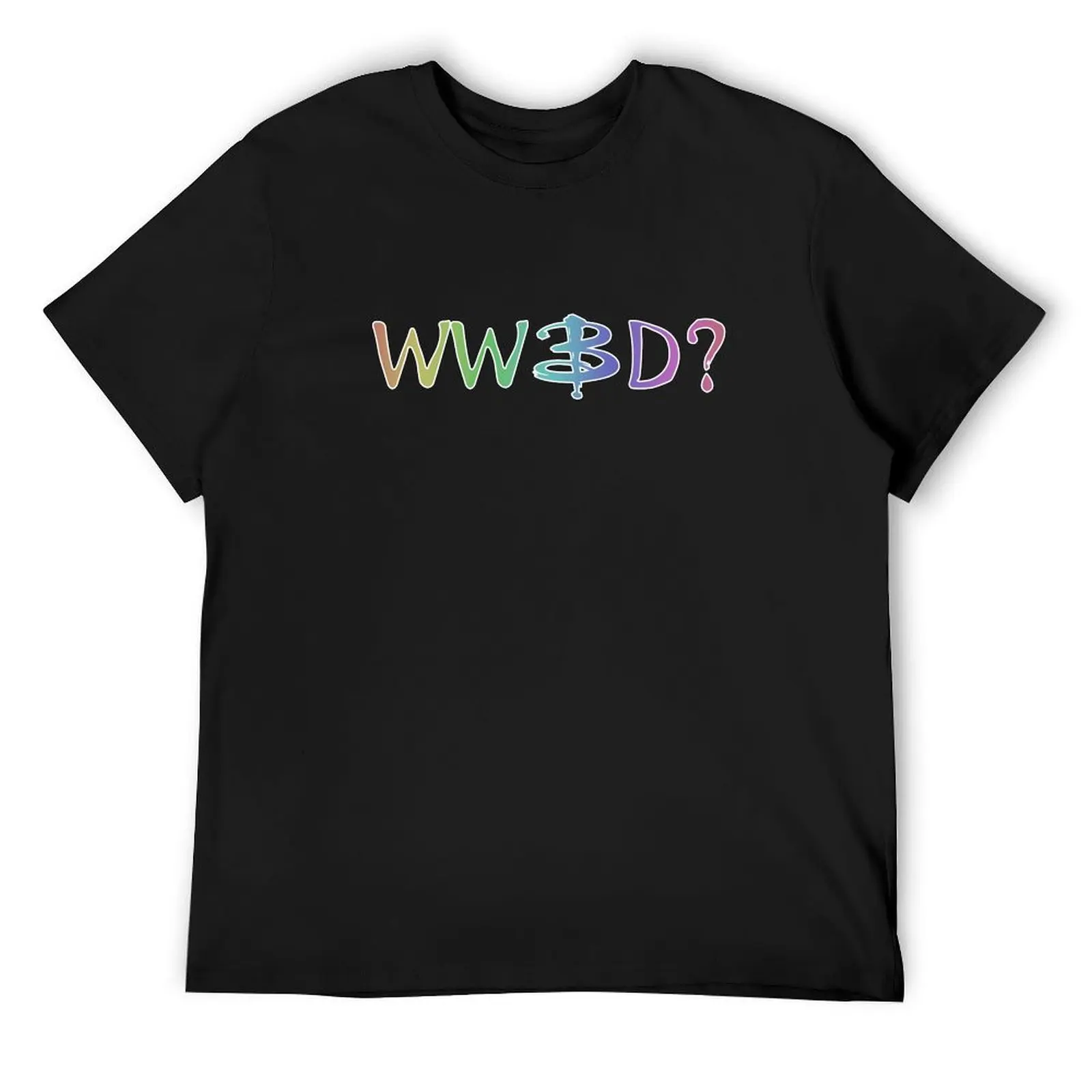 What Would Buffy Do? WWBD, Buffy the Vampire Slayer, BtVS Joss Whedon, Giles, Willow Xander Anya, Grr Argh (rainbow) T-Shirt