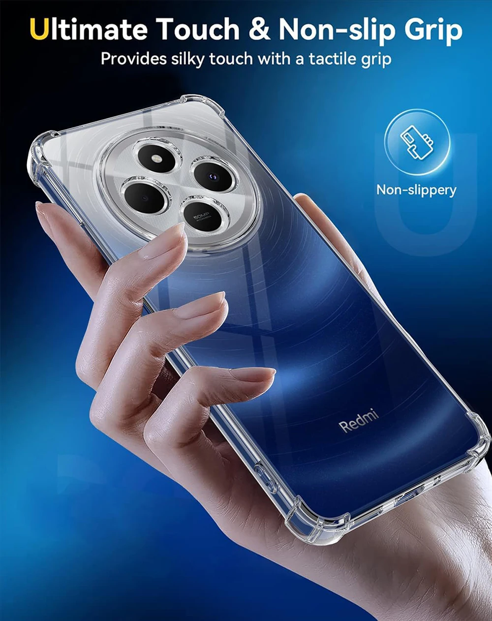 SHOCK MAT SHOCKPROOF SILICONE SOFT CASE FOR XIAOMI REDMI 14C 13 13C 12 12C 11A 10 10A 10C 9 9A 9C 9T CLEAR ULTRA THIN COVER