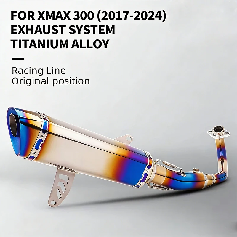 

For XMAX300 2017-2024 with DB Killer Motorcycle Full Set Titanium Exhaust System Change Manifold Exhaust