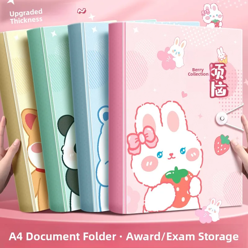 thickened-a4-file-folder-student-test-paper-storage-bag-multi-layer-music-score-clip-transparent-index-card-holder-for-elemen