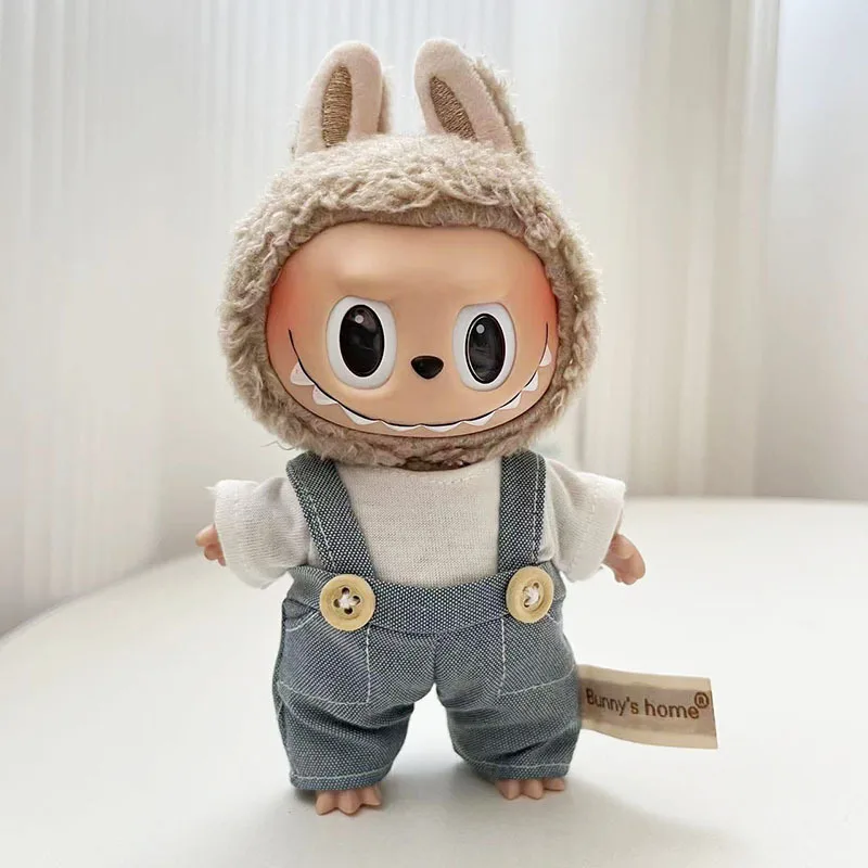 Labubu Outfit Kleding Hoodies Pop Accessoires Korea Kpop Exo Kawaii ﻿Diy Cadeau Nieuwe Stijl Voor 17Cm Labubu Pop Geen Schoenen Geen Pop