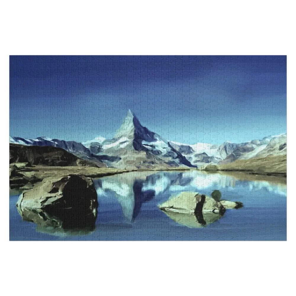 

Matterhorn Mountain Jigsaw Puzzle Personalized Baby Object Customizable Gift Puzzle