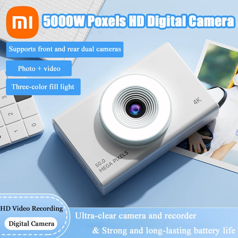 Xiaomi Digital Camera 4K High-definition Camera Autofocus Portable Retro Camera 50 Million Pixels CCD Travel Student Camera