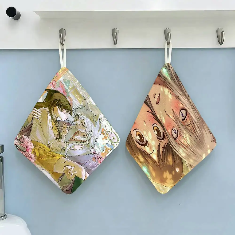 Anime K-Kamisama Kiss Polyester Cotton Hanging Kitchen Towel, Soft Hand Wiping Towel, Reusable for Kitchen Bathroom Home