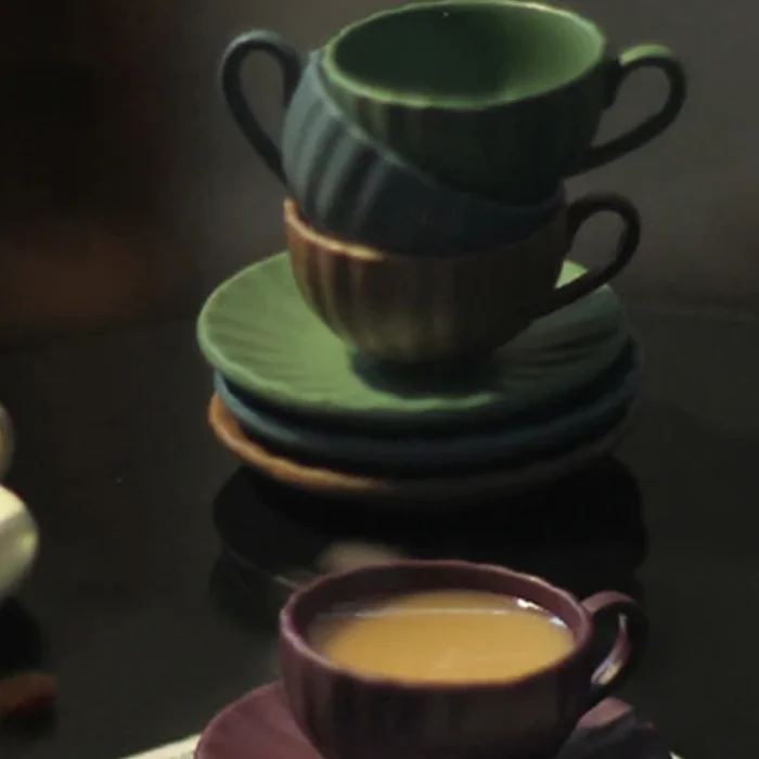 

3pcs/set 1:12 Dollhouse Mini Furniture Model DIY Accessories Coffee Cup Saucer Spoon