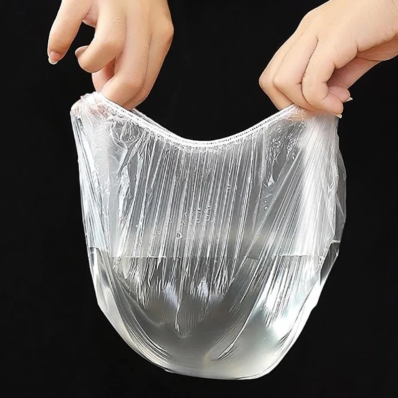 100pcs Disposable Food Cover kithchen Refrigerator fruit food Stretch Leftovers protection flim Dustproof Bowls Cups Caps bag