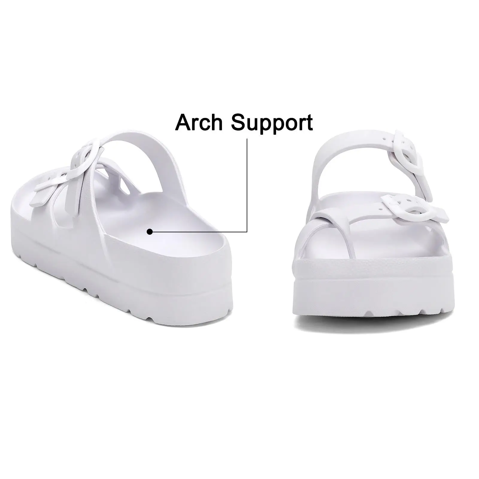 Smile PoP Damen Plateausandalen Sommer Strand Wasserdichte Sandalen Mode Fußgewölbeunterstützung Kissen Slides Weiches Licht EVA Flache Schuhe – Detail 13