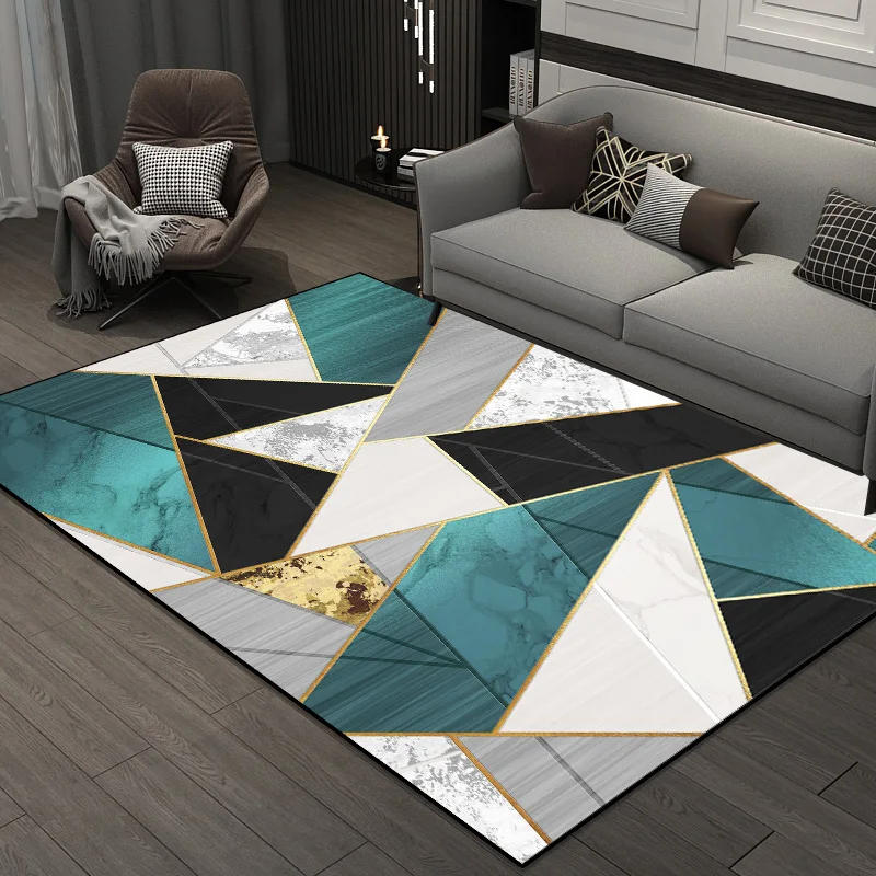 Modern Geometry Carpets for Living Room Luxury Home Decoration Sofas Table Area Rugs Anti-slip Cloakroom Soft Floor Mat Washable