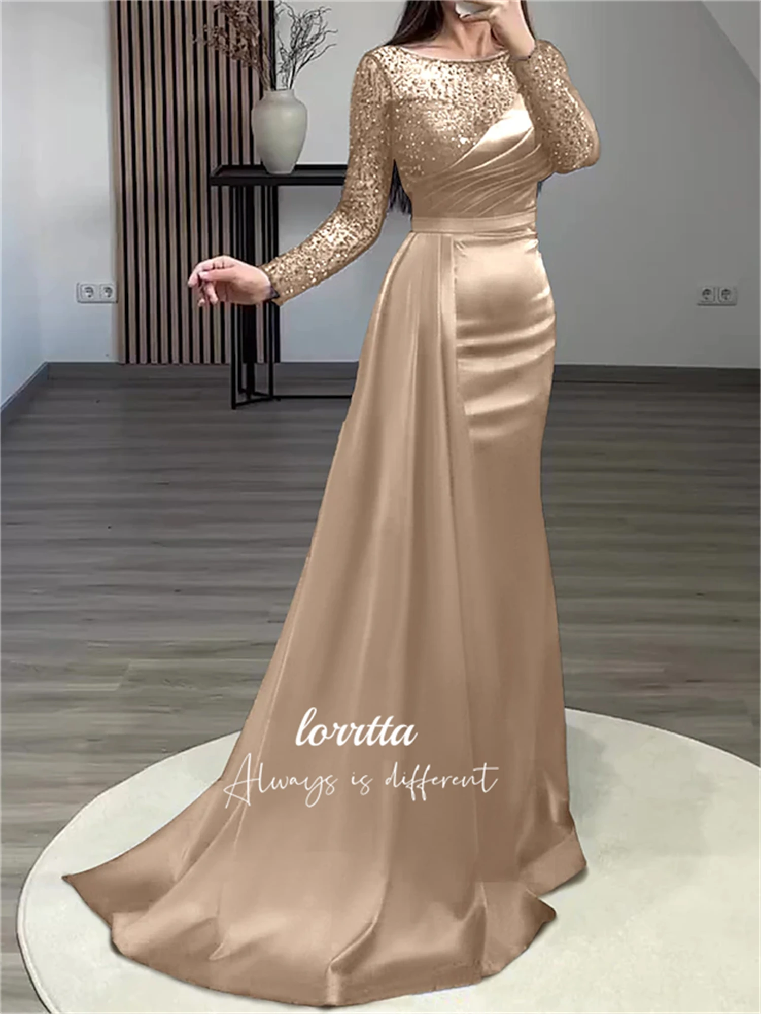 Lorrtta sereia graça vestido de noite vestido de baile vestidos de ocasião especial elegante luxo baile de casamento personalizado فساتmavera