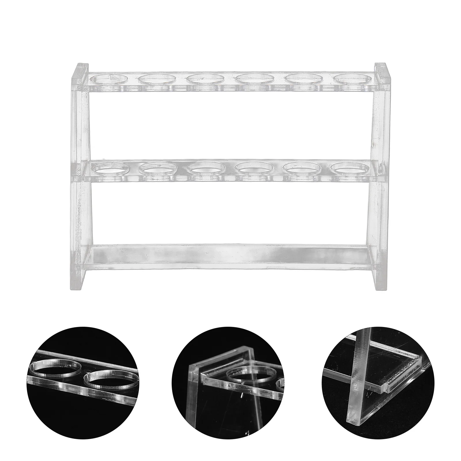 

Test Tube Rack 10Ml Transparent Double Layer For Laboratory Reusable Testing Tube Holder Centrifuge Sample Storage