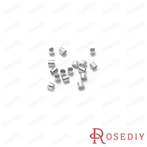 Sprzedaż hurtowa 2*2mm imitacja rodowych mała miedziana koralików dystansowych Diy biżuteria akcesoria 5g około 400 sztuk (JM4692)