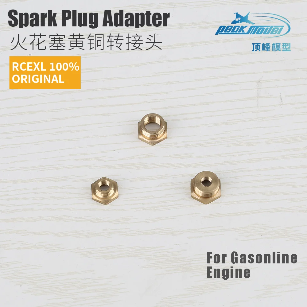 

RCEXL CM6 CM-6 to ME8 ME-8 14mm to 10mm to 1/4-32 Spark Plug Bushing Adapter Copper Conversion For Gasonline Engine