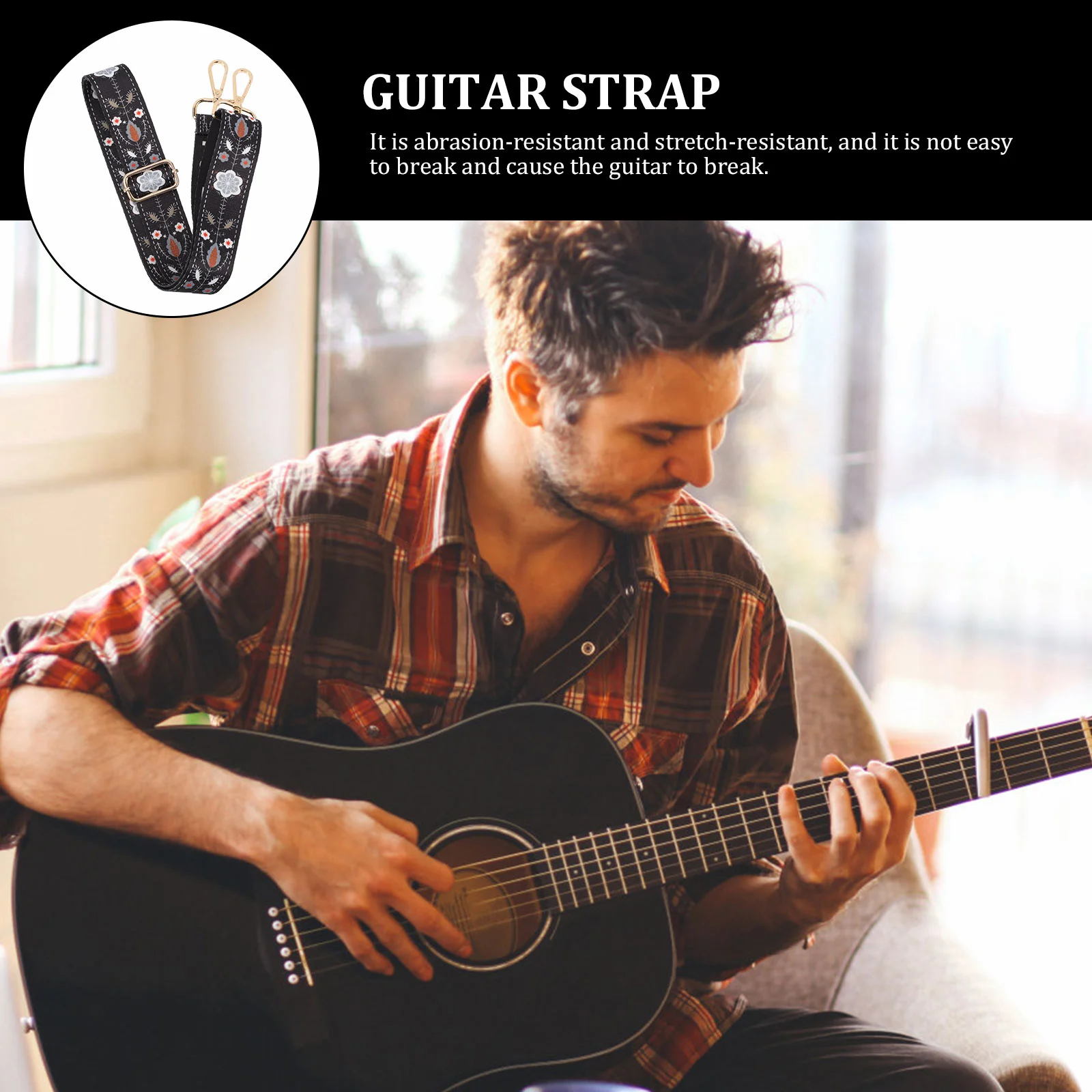 Woven Guitar Strap Bass Accessories Banjo Guitars Electric Replacement Straps Shoulder Belt for Gift