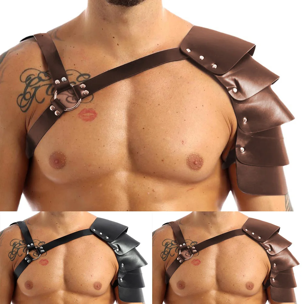 Sexy pettorale imbracatura cinghie uomo Halloween Costume Cosplay PU Lingerie in pelle regolabile Bondage Clubwear Roleplay puntelli