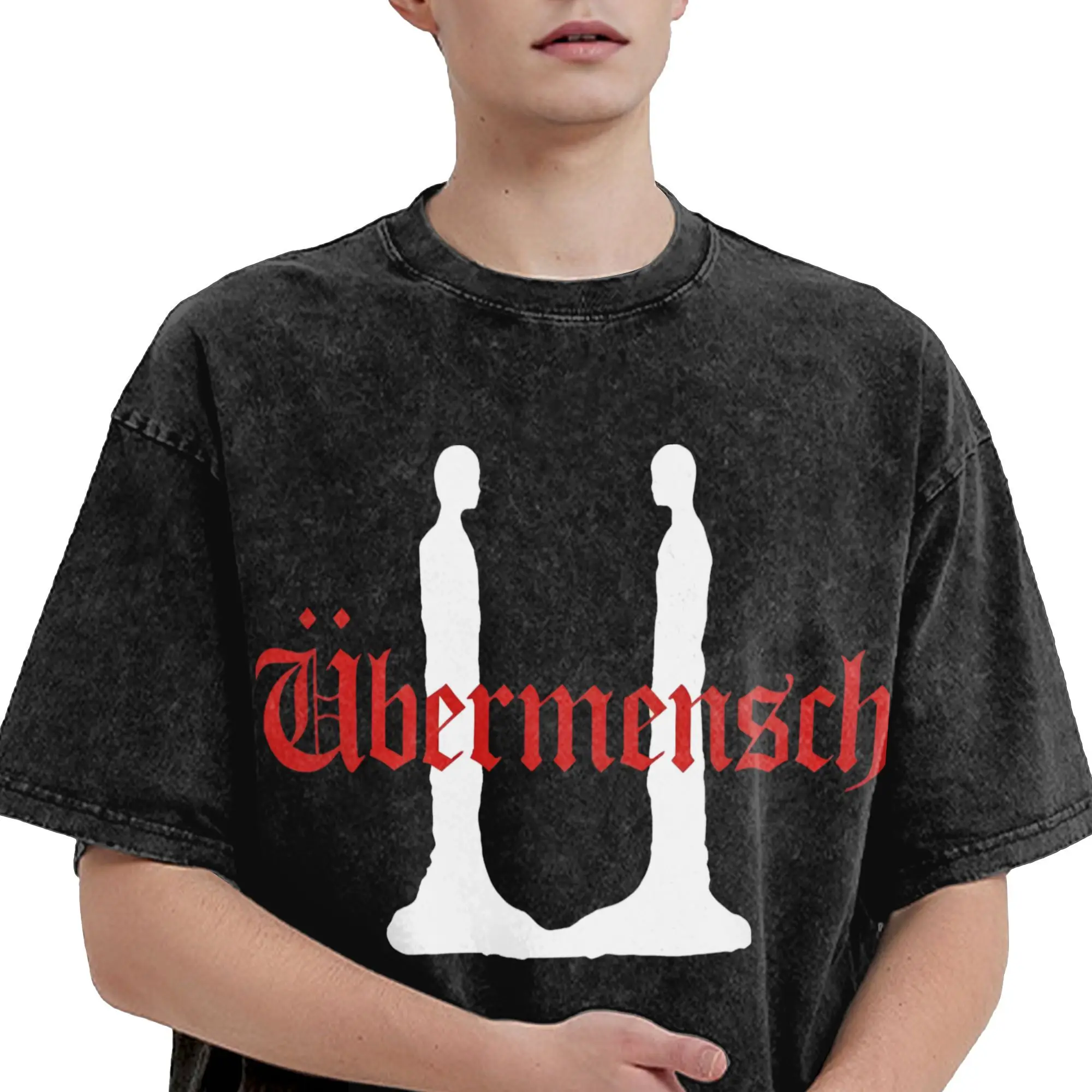 الجدة Ubermensch Gdragon جولة حول العالم 2025 تي شيرت الرجال س الرقبة القطن الخالص غسلها تي شيرت قصير الأكمام تيز هدية فكرة القمم