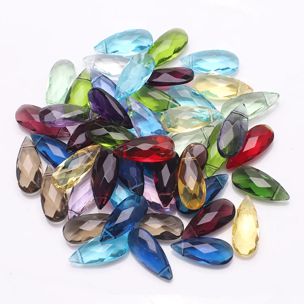 Mixed Color & Size Faceted Crystal Glass Irregular Loose Beads For Kids DIY Making Charms Earing Necklace Jewelry Accessories