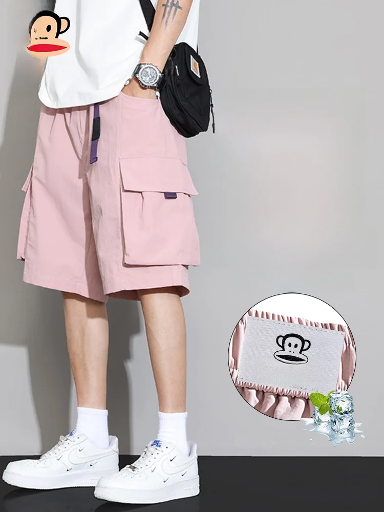 

PaulFrank Ice Silk Qui Dry orts Men Summer Thin Loose Casual Sports Five-Quarter Pants Breathable Comfortable Lightweight