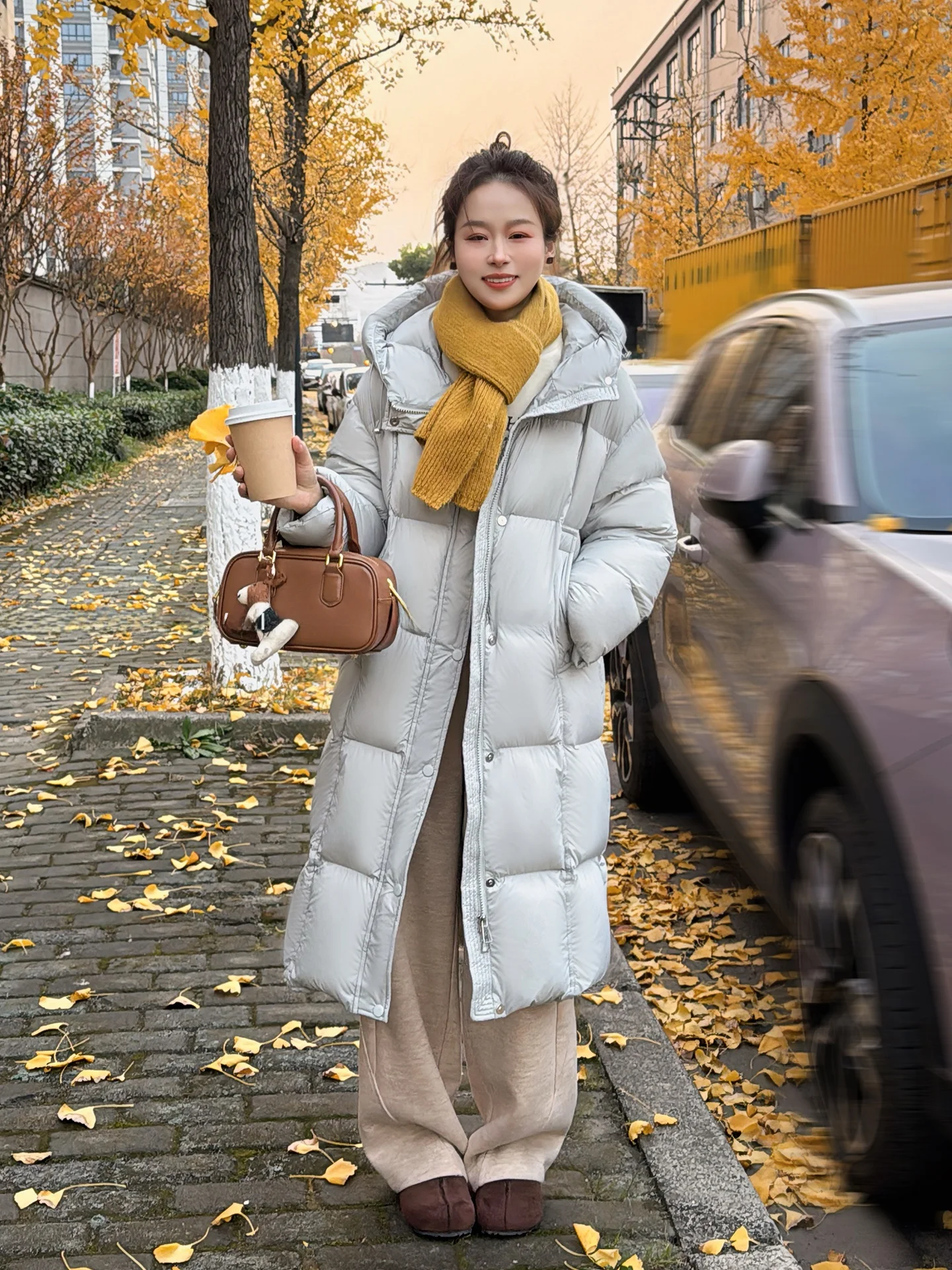 

Женская пуховая куртка до колен для невысоких, зимняя, теплая, с наполнителем из 90% белого гусиного пуха, стандартный крой, длинный рукав, на молнии